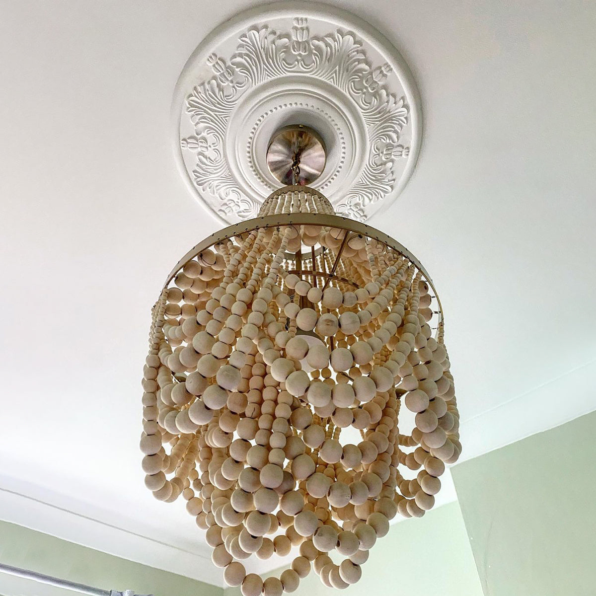 photo shows example of victorian plaster ceiling rose fitted - 500mm