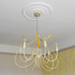 Classic Centre Piece Plaster Ceiling Rose with light fitting