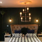 Classic Plaster Ceiling Rose in warm lighting