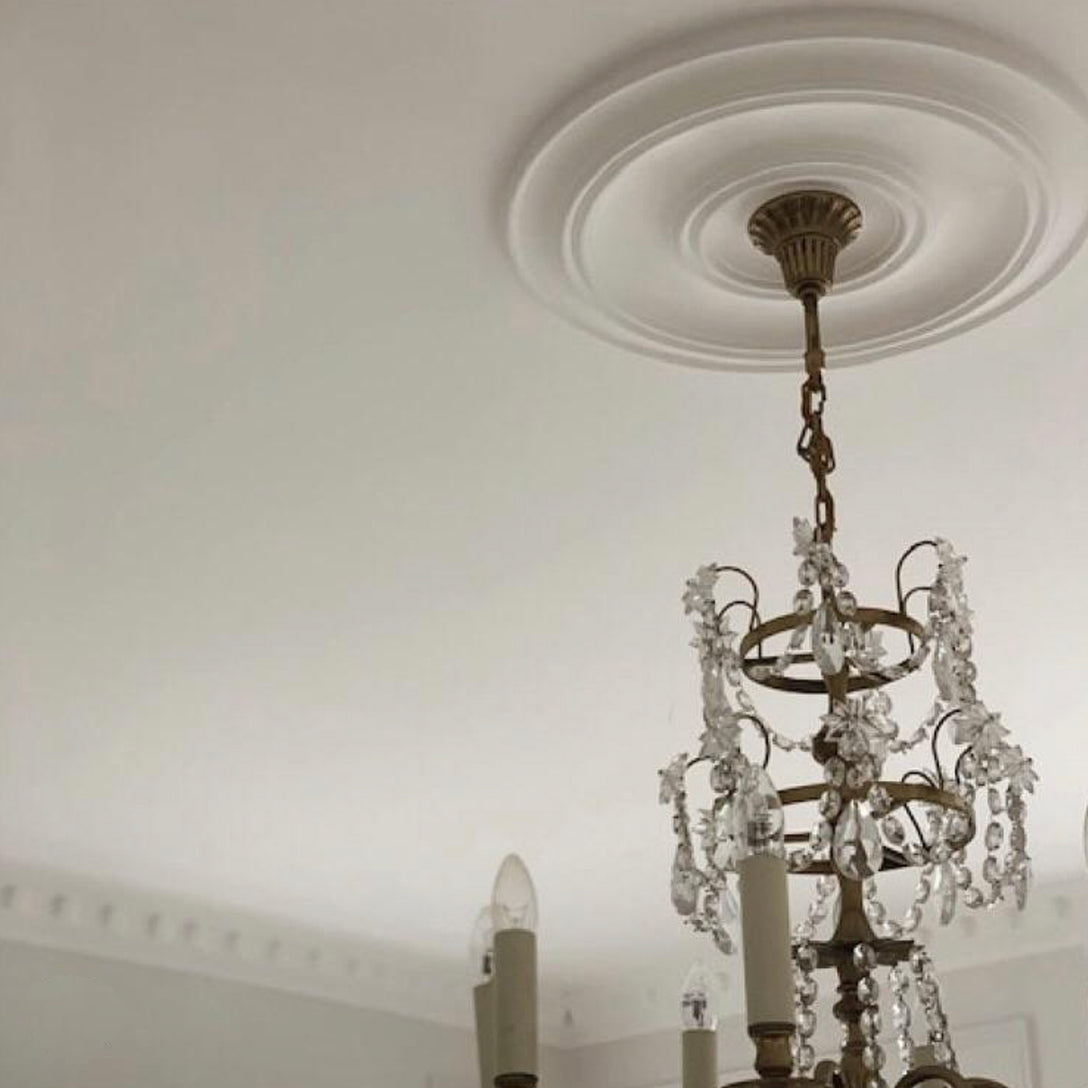 Classic Plaster Ceiling Rose from below