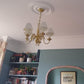 Plain Spun Plaster Ceiling Rose in furnished study
