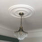 Plain Spun Plaster Ceiling Rose on high ceiling
