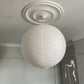 Plain Spun Plaster Ceiling Rose in natural lighting