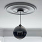 Plain Spun Plaster Ceiling Rose in modern room