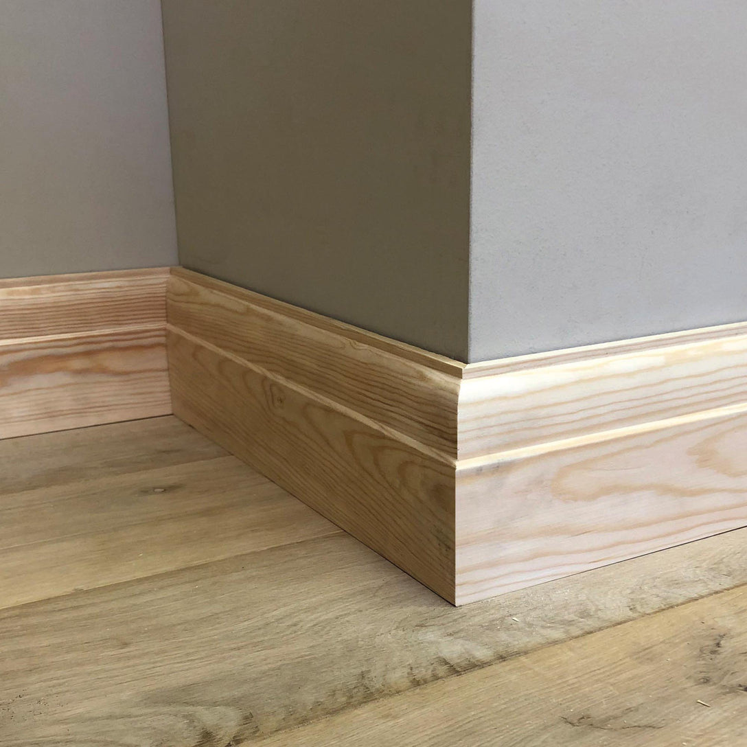 section of classic 5 inch Timber Skirting Board - 117mm x 21mm