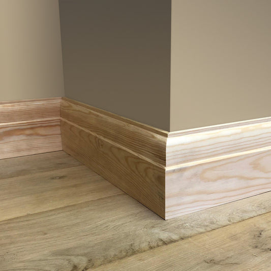 image showing classic 5 inch Timber Skirting Board fitted - 117mm x 21mm