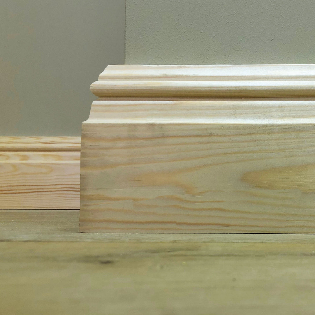 image showing section of Victorian Timber Skirting Board - 117mm x 21mm 