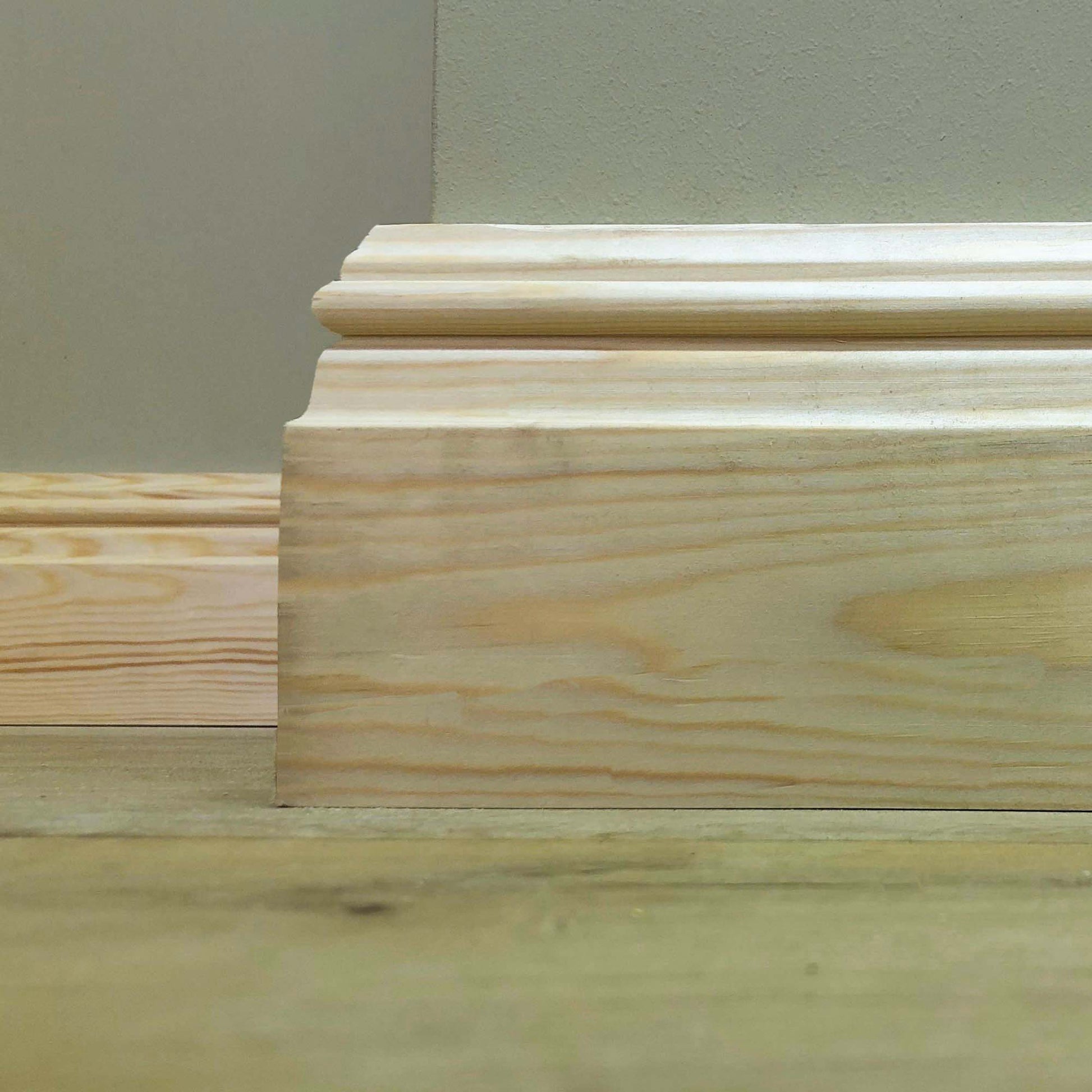 detailed photo showing Victorian style Timber Skirting Board - 168mm x 21mm 