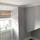 Dentil coving in light bedroom