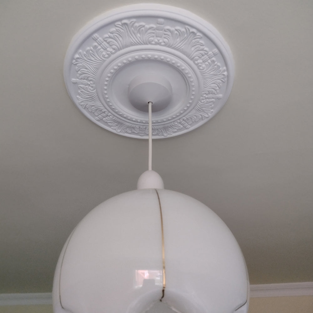 photo of small palmette plaster ceiling rose