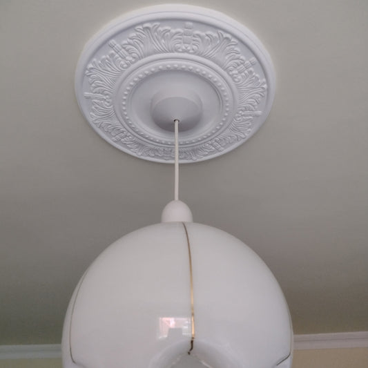 photo of small palmette plaster ceiling rose