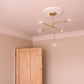 Small Acanthus Rings Plaster Ceiling Rose in modern room