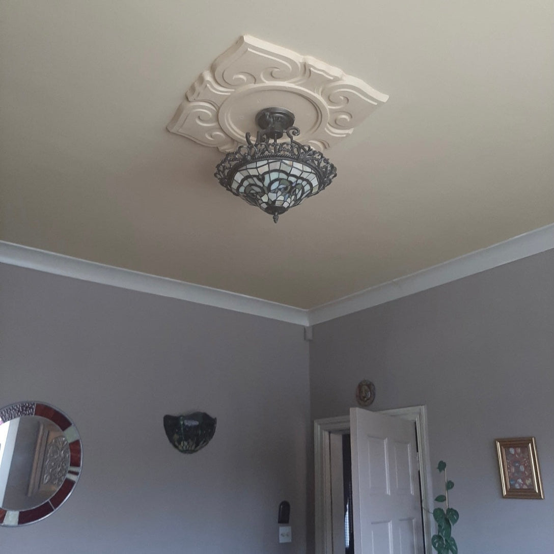 Square Art Nouveau Ceiling Rose 560mm | Plaster Ceiling Roses