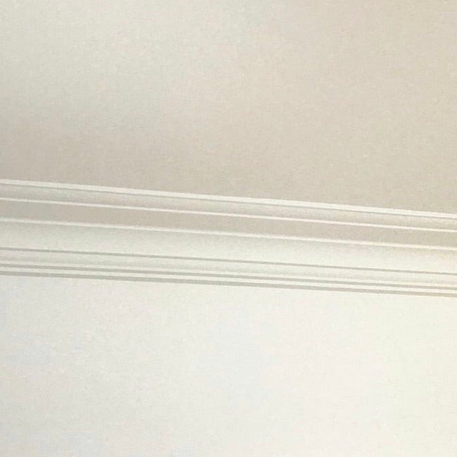 section of simple Plaster Coving shown - 110mm Drop 