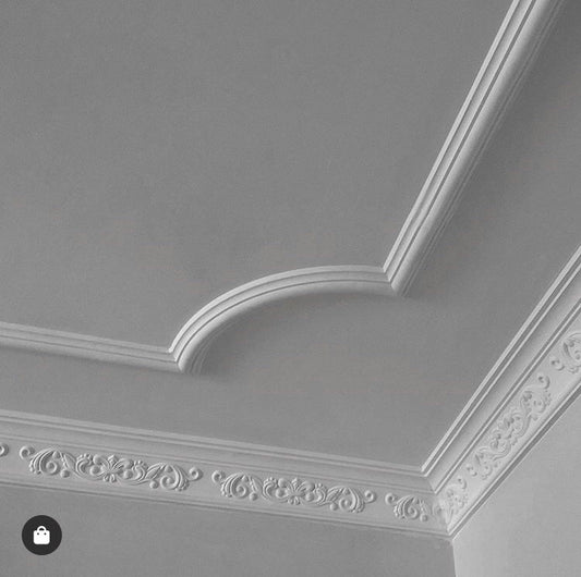 Panel Moulding Decorative Corner example on high ceiling