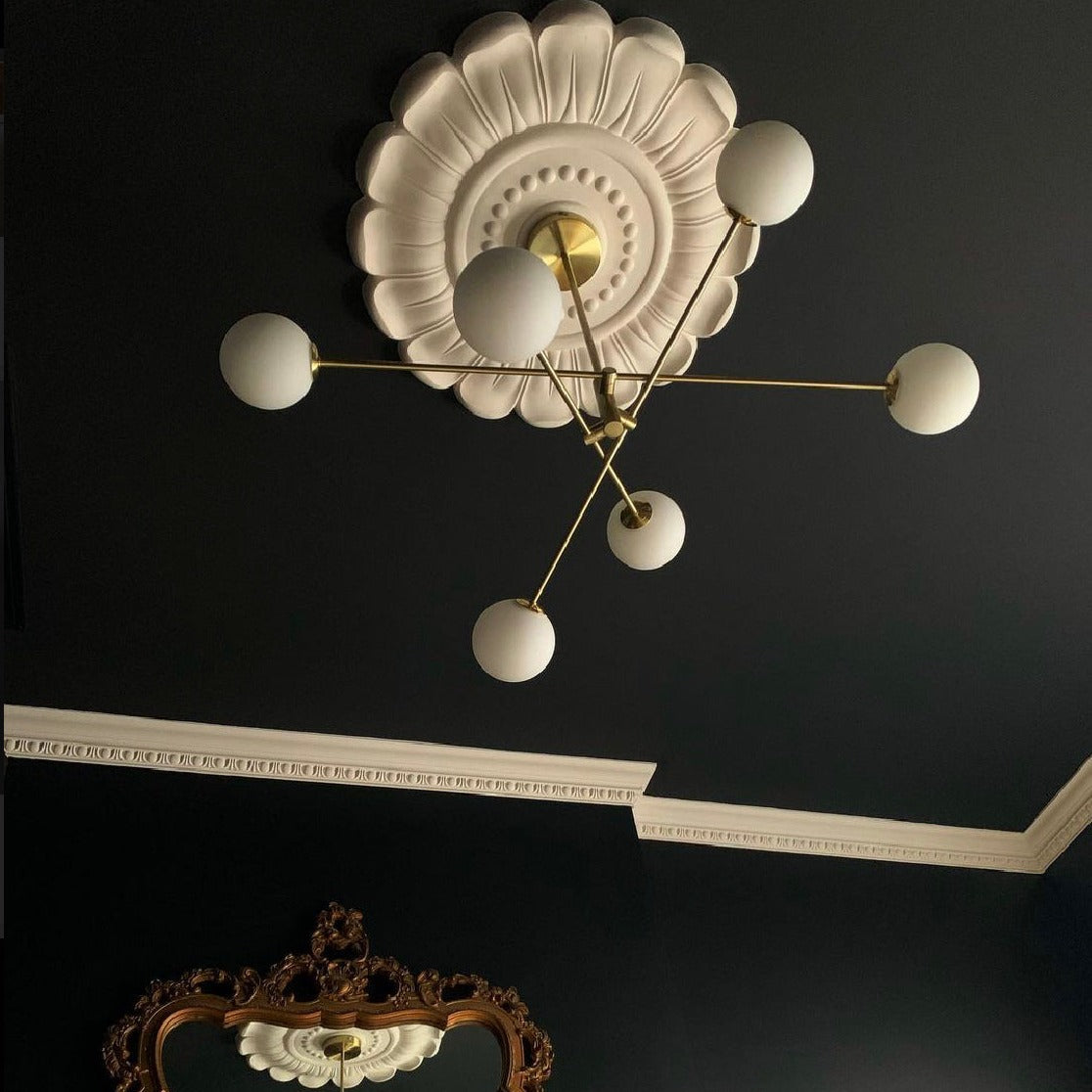 Petal Design Ceiling Rose in modern room