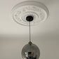 Rose Pattern Plaster Ceiling Rose with modern light