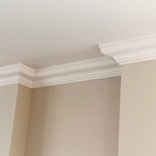 Ogee plaster coving corner detailing