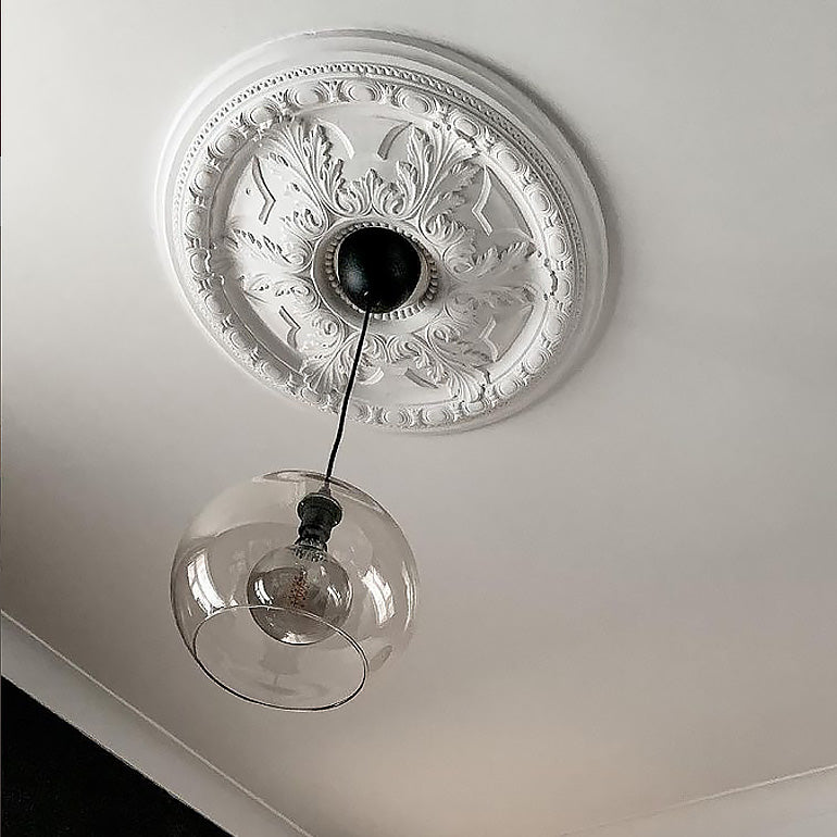 Large Acanthus Leaf Plaster Ceiling Rose modern lighting