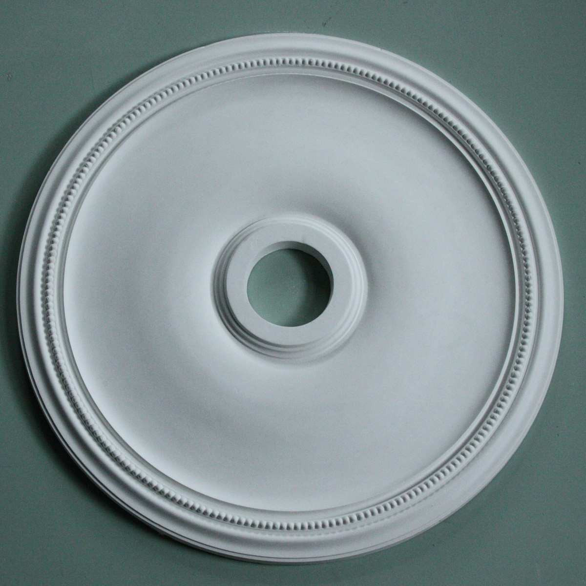 Plain Plaster Ceiling Rose with Beading overview