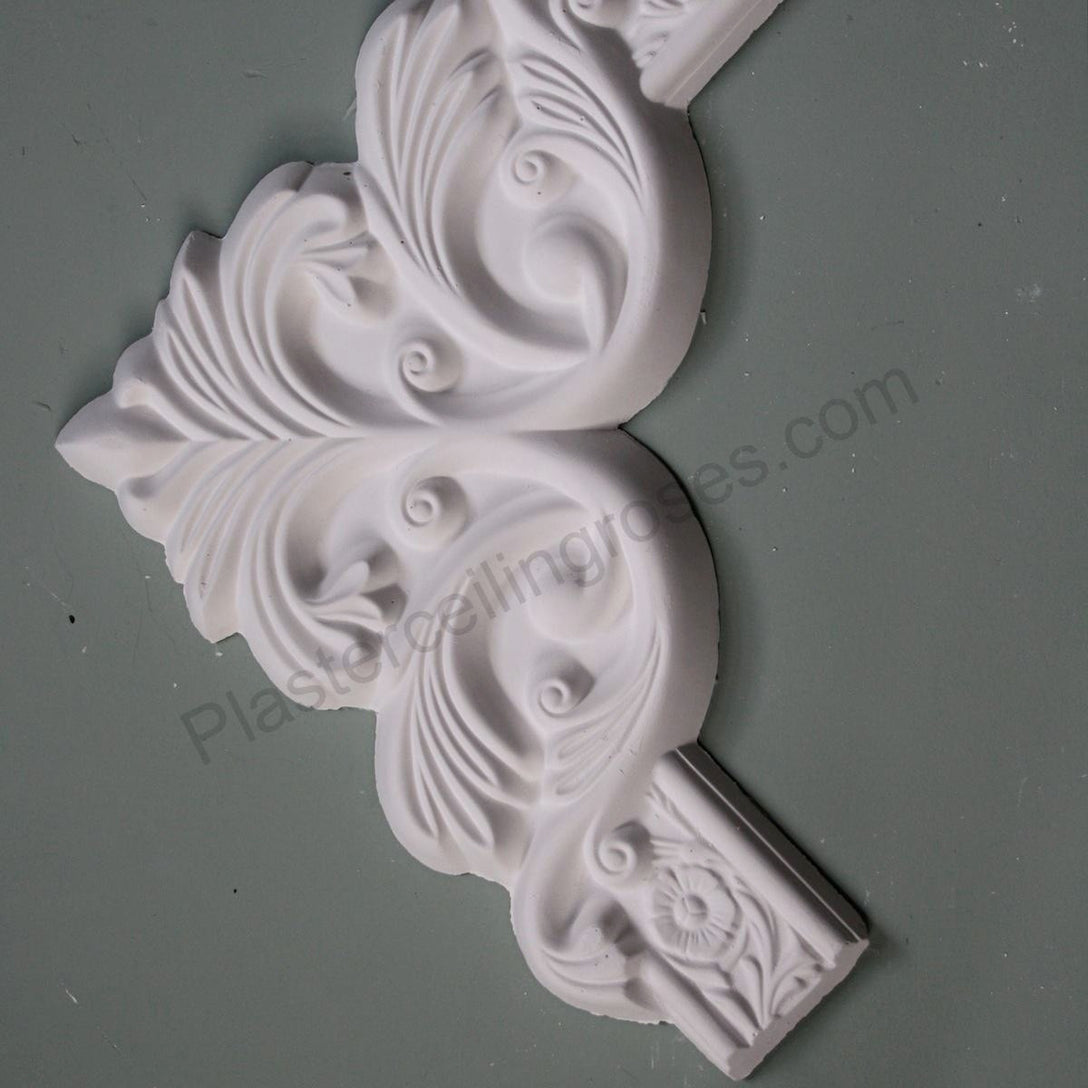 Floral Dado Panel Moulding Corner from above