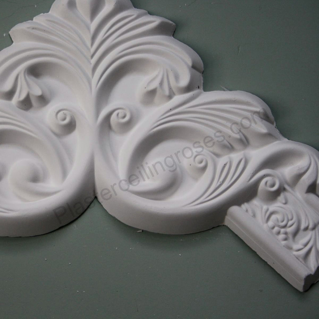 Floral Dado Panel Moulding Corner detailed points