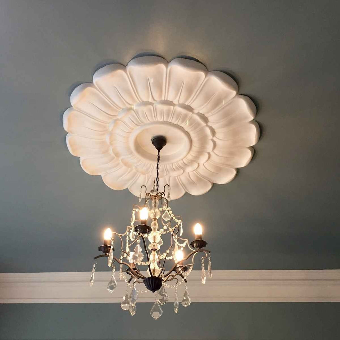 Extra Large Ceiling Rose with chandelier
